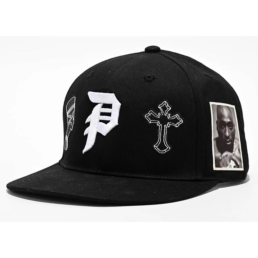 Primitive Skate Men's X Tupac Shakur 2Pac Royalty Embroidered Snapback Hat Cap